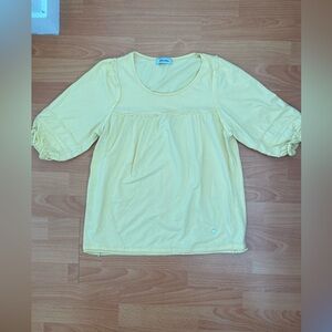 Cute light yellow cotton blouse